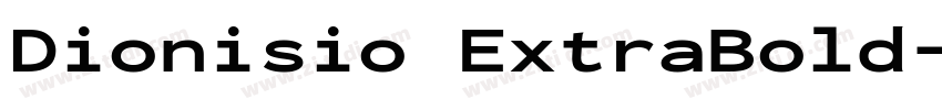 Dionisio ExtraBold字体转换